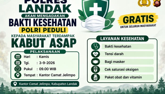 Polres Landak akan Gelar Bakti Kesehatan Gratis untuk Warga Terdampak Kabut Asap di Jelimpo