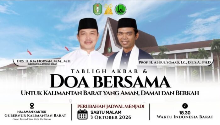 Gubernur Norsan Ajak Warga Hadiri Tabligh Akbar UAS di Pontianak