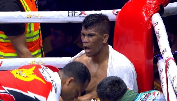 Ongen Saknosiwi Hajar Petinju Thailand, Tiga Kali Knockdown Membuat Poglo Akui Kekalahan