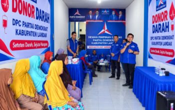 Demokrat Landak Gelar Donor Darah, Bantu Ketersediaan Stok di RSUD