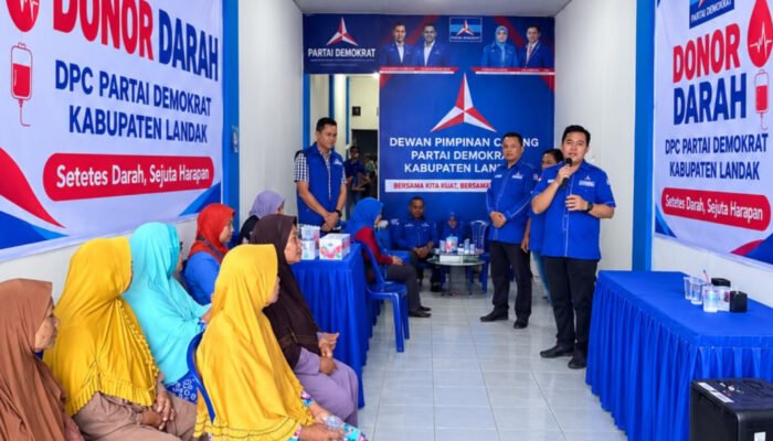 Demokrat Landak Gelar Donor Darah, Bantu Ketersediaan Stok di RSUD