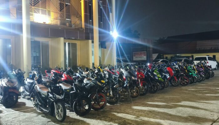 Razia Besar-Besaran di Pontianak, 44 Motor Knalpot Brong Disikat Polisi